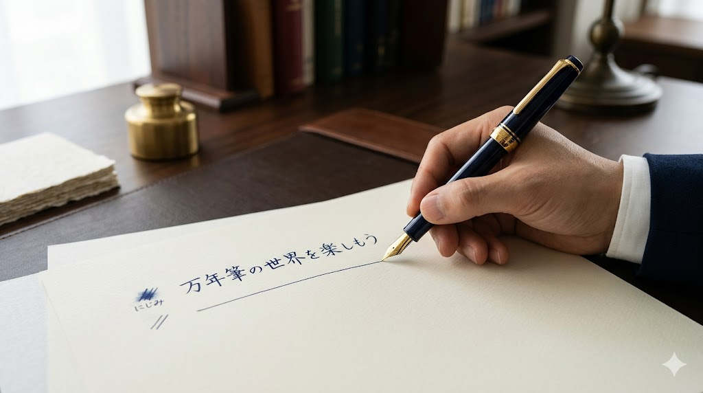 万年筆がにじむ・裏抜けする原因と対策｜インクと紙の選び方のアイキャッチ画像