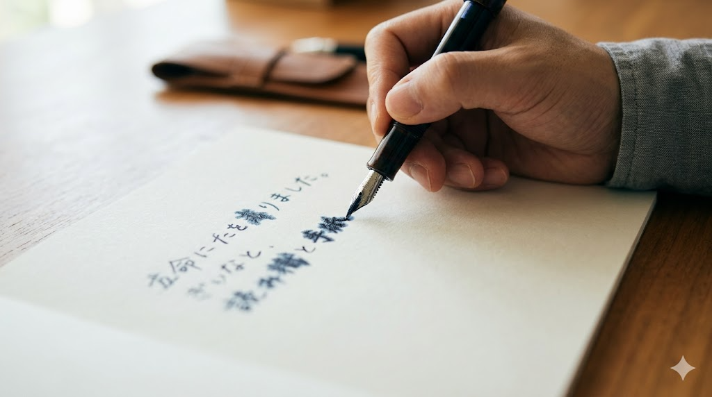 万年筆がにじむ・裏抜けする原因と対策|インクと紙の選び方のイメージ画像