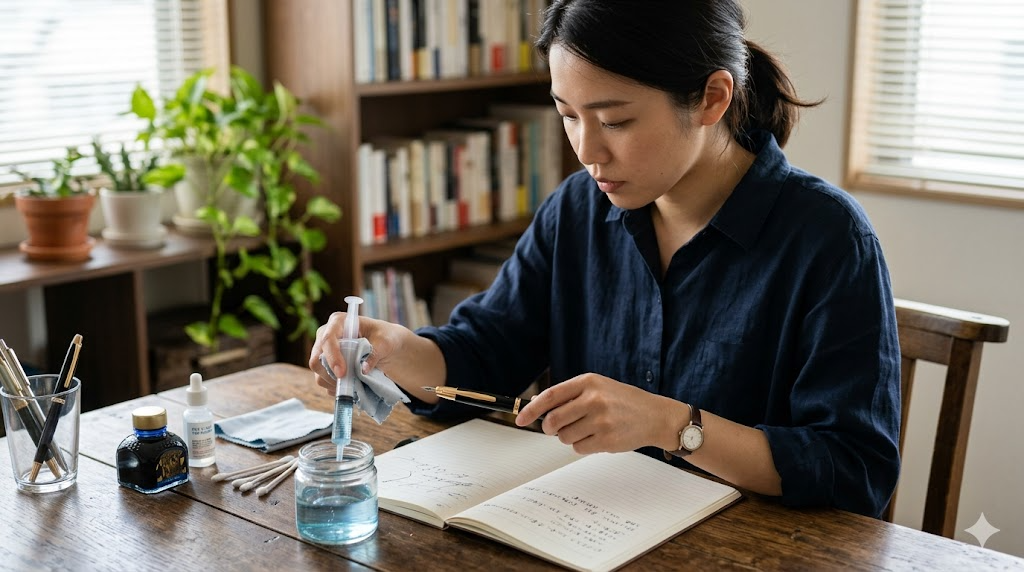 万年筆が出ない時の対処法まとめを表すイメージ画像