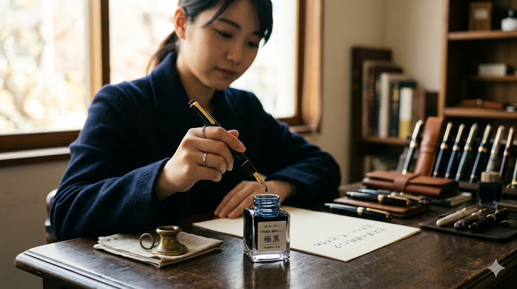 万年筆の顔料インクとは？おすすめ銘柄と詰まらない洗い方のアイキャッチ画像