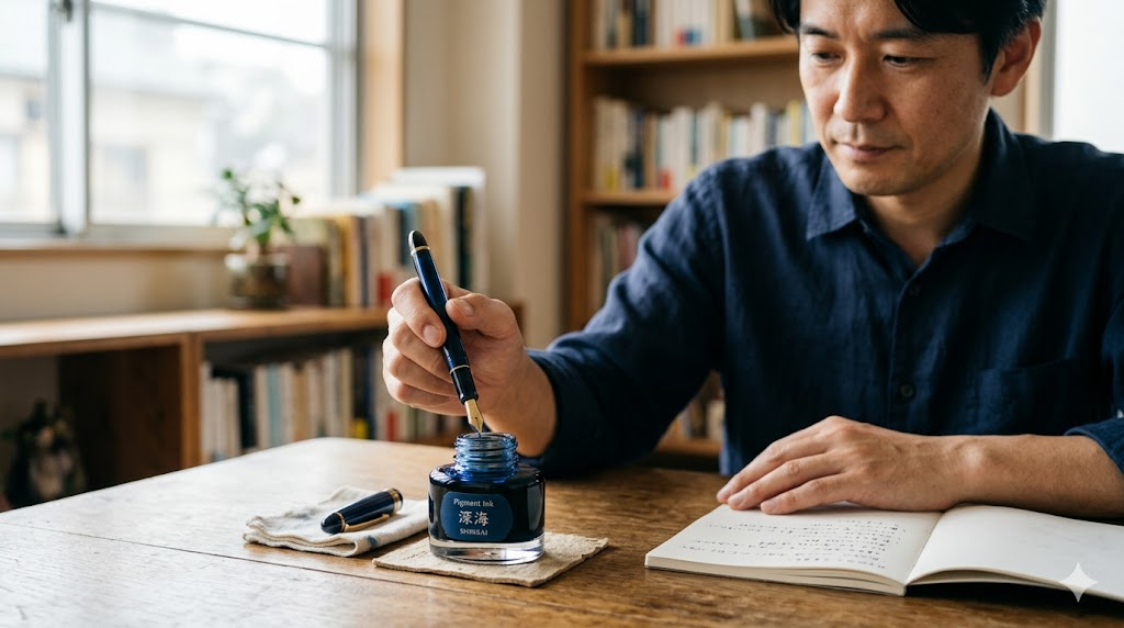 万年筆の顔料インクとは？おすすめ銘柄と詰まらない洗い方のイメージ画像