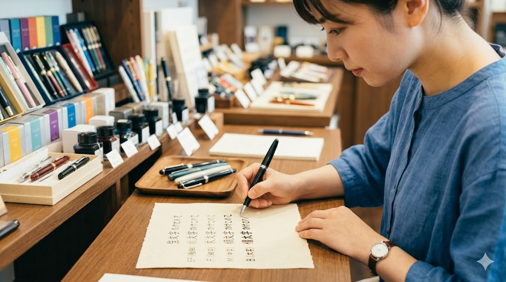 用途に合う万年筆の字幅の選び方を表すイメージ画像