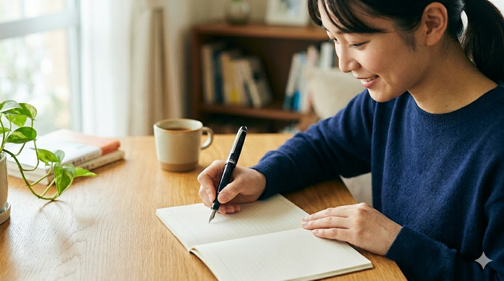 日常使いにおすすめの滑らかな書き味を表すイメージ画像