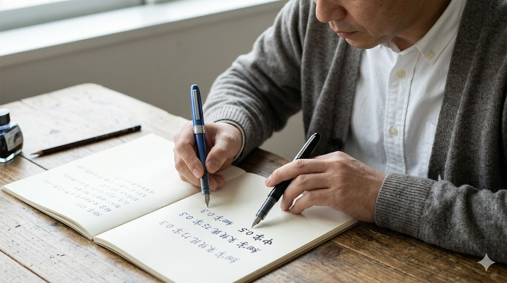 字幅0.3細字と0.5中字の選び方を表すイメージ画像