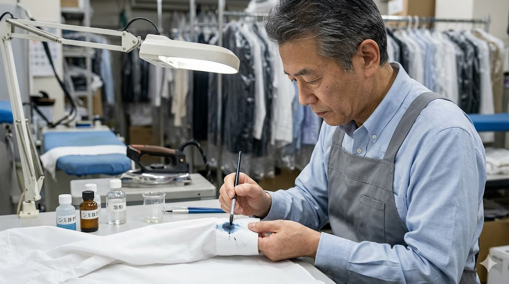 落ちない古典はクリーニング店へを表すイメージ画像