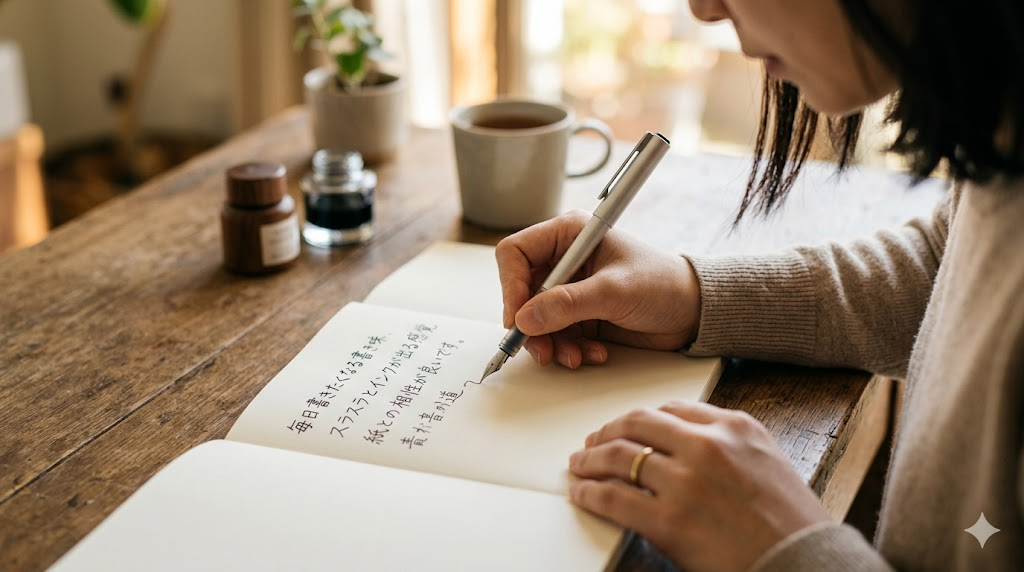 使用感や書き味に関する良い口コミを表すイメージ画像