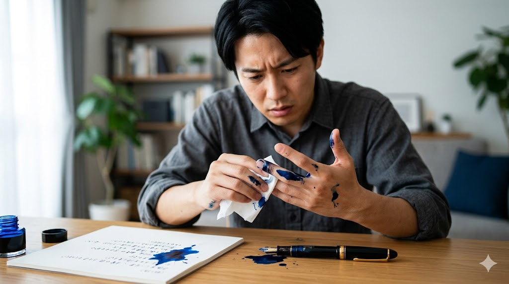 インク漏れなどトラブルの英語表現を表すイメージ画像