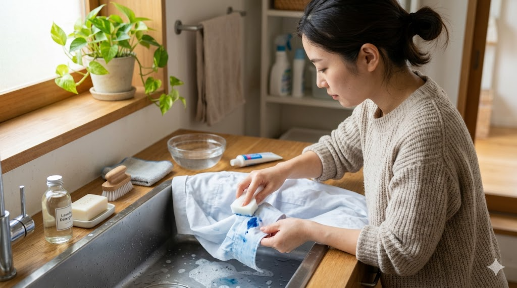 万年筆のインクの落とし方のまとめを表すイメージ画像