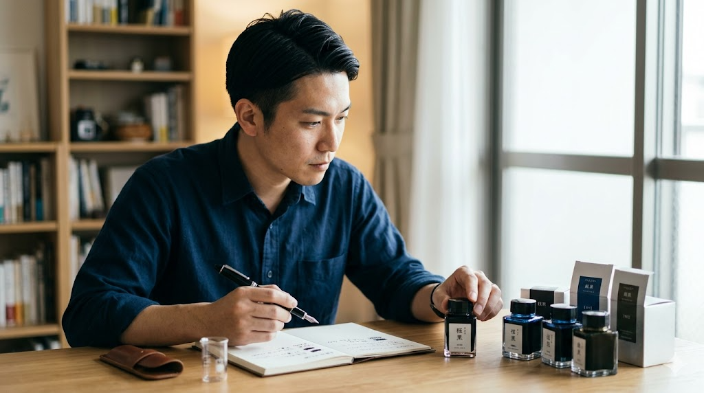 最適な万年筆の顔料インクを見つけようを表すイメージ画像