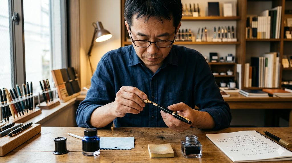 万年筆の調整で最高の書き味を取り戻すを表すイメージ画像